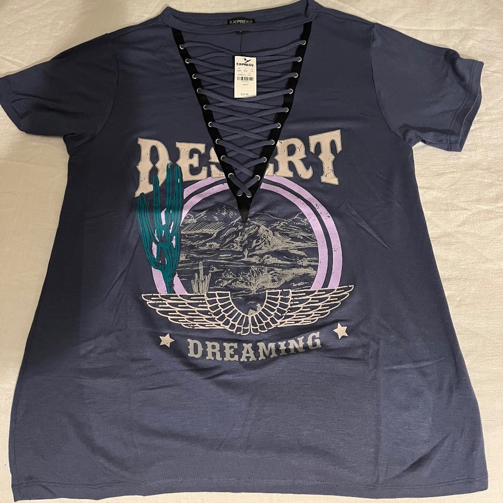 Brand New EXPRESS Graphic T-Shirt, Size X-Small